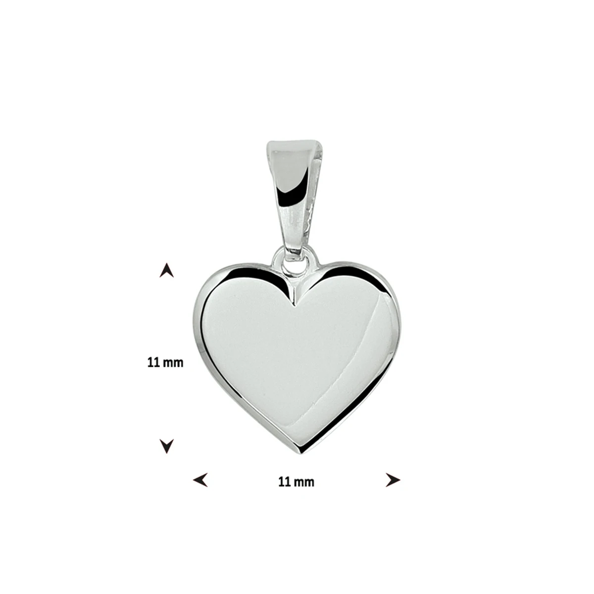 graveerhartje zilver gerhodineerd