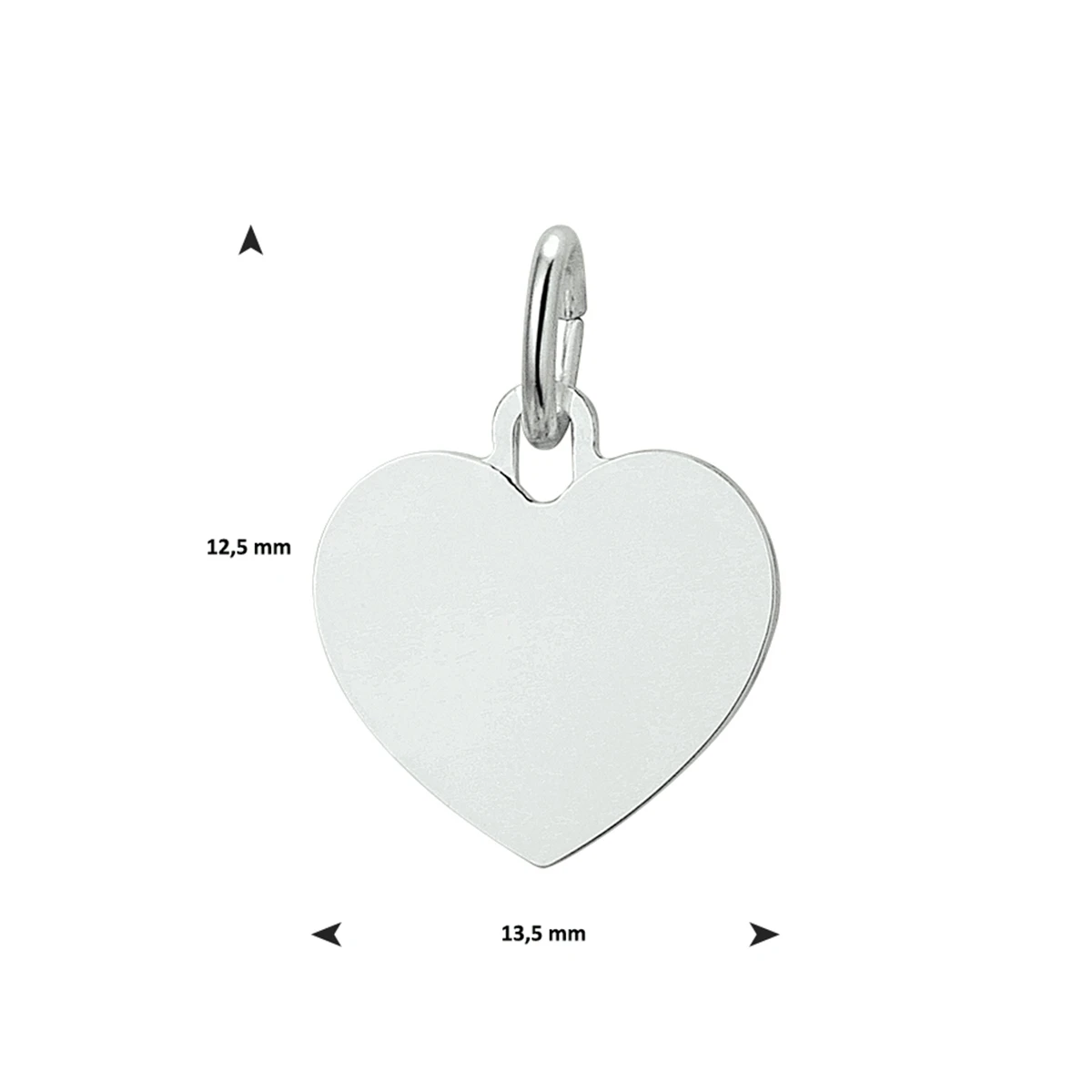 graveerhartje zilver wit