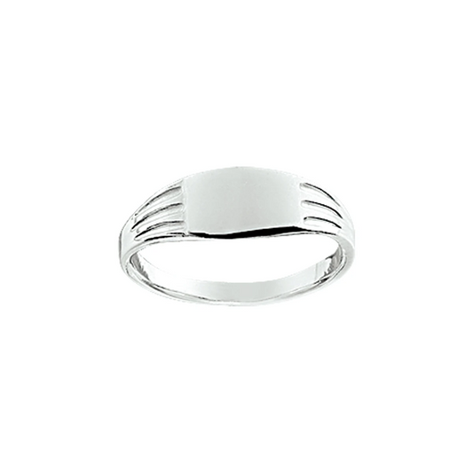 graveerring massief zilver wit