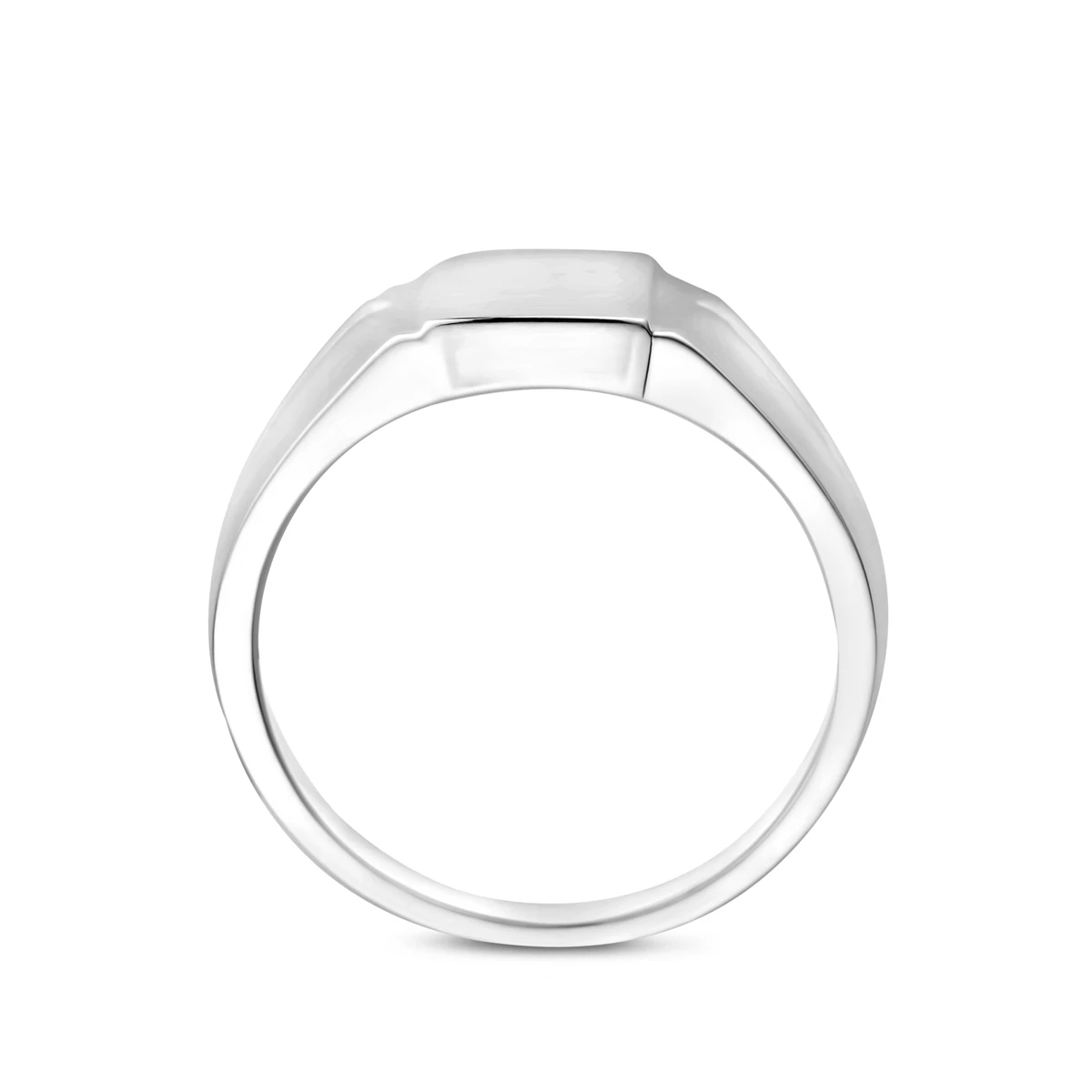 graveerring massief zilver wit