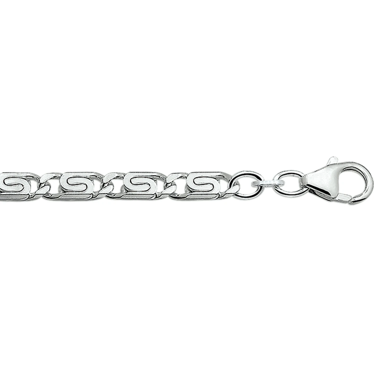 grieks 4,5 mm zilver wit