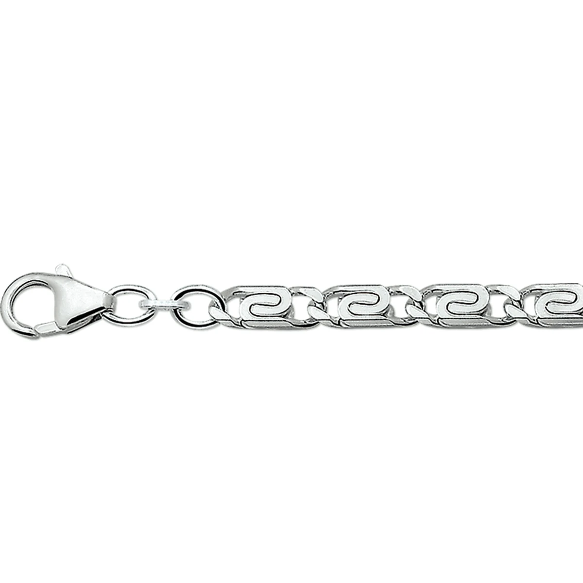 grieks 4,5 mm zilver wit