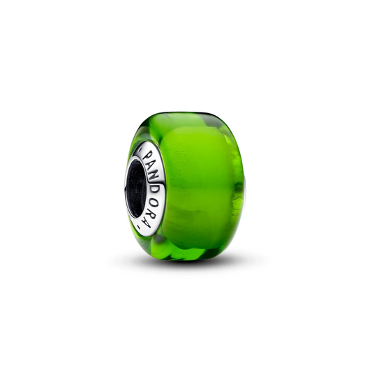 Groene minibedel van muranoglas