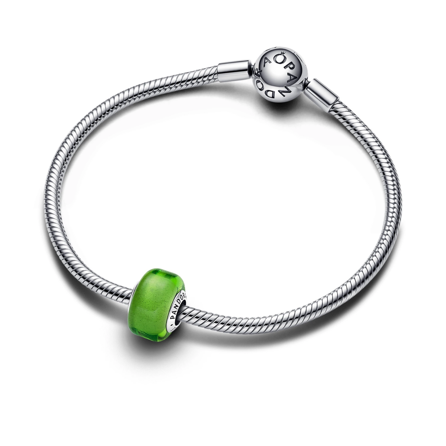 Groene minibedel van muranoglas
