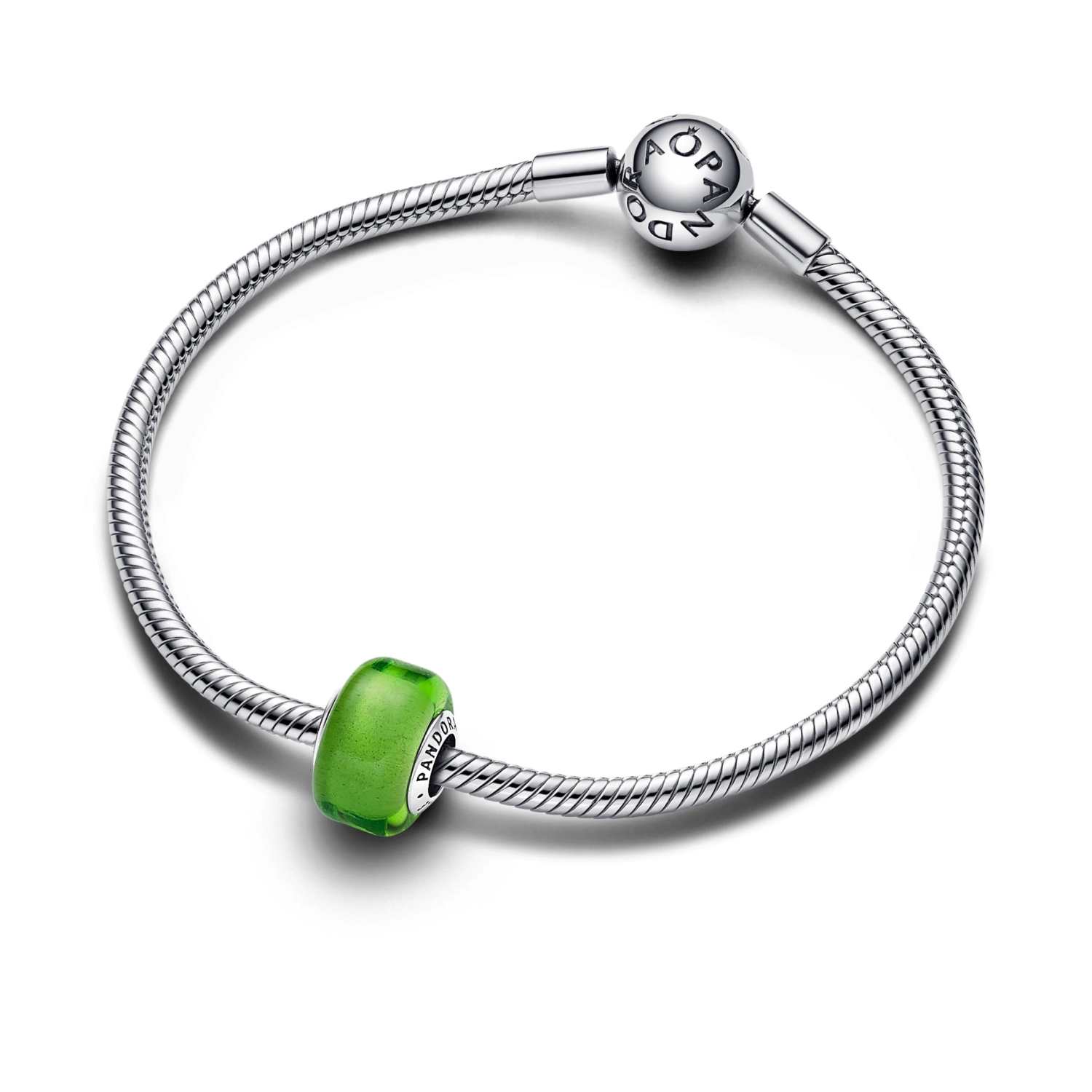Groene minibedel van muranoglas