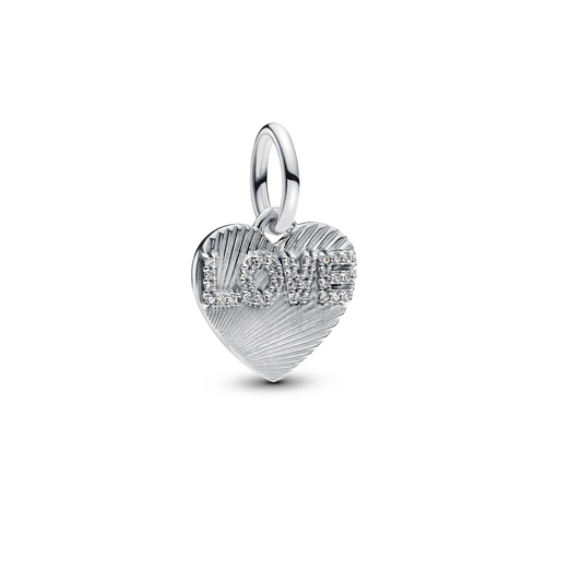 Hangende bedel met graveerbaar love-hart