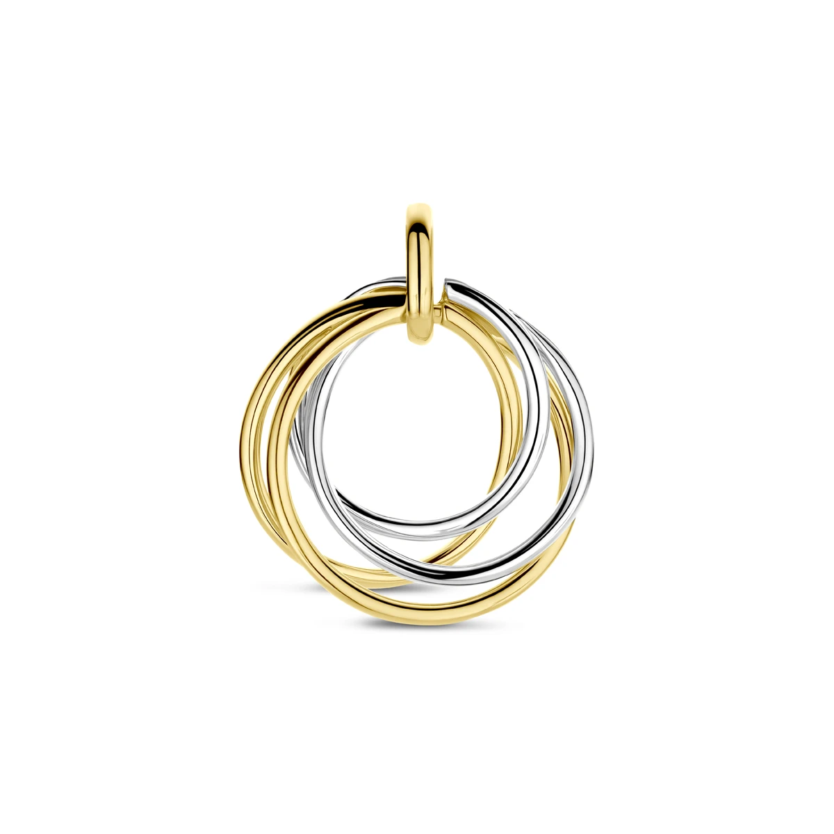 hanger 21 mm 14K bicolor goud geel/wit