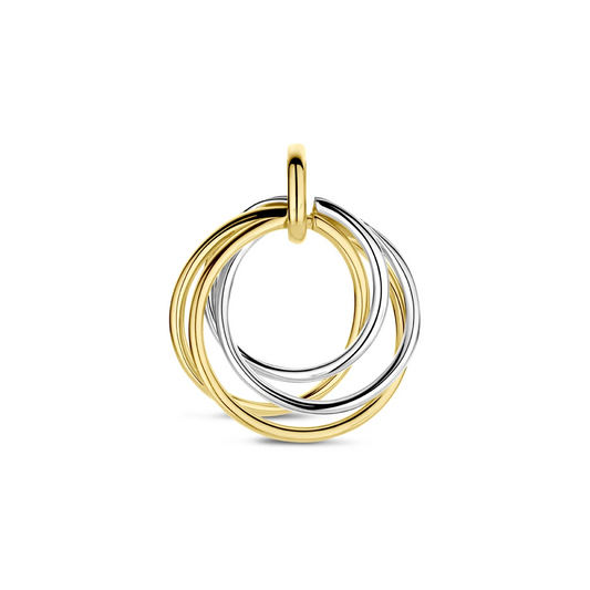 hanger 21 mm 14K bicolor goud geel/wit