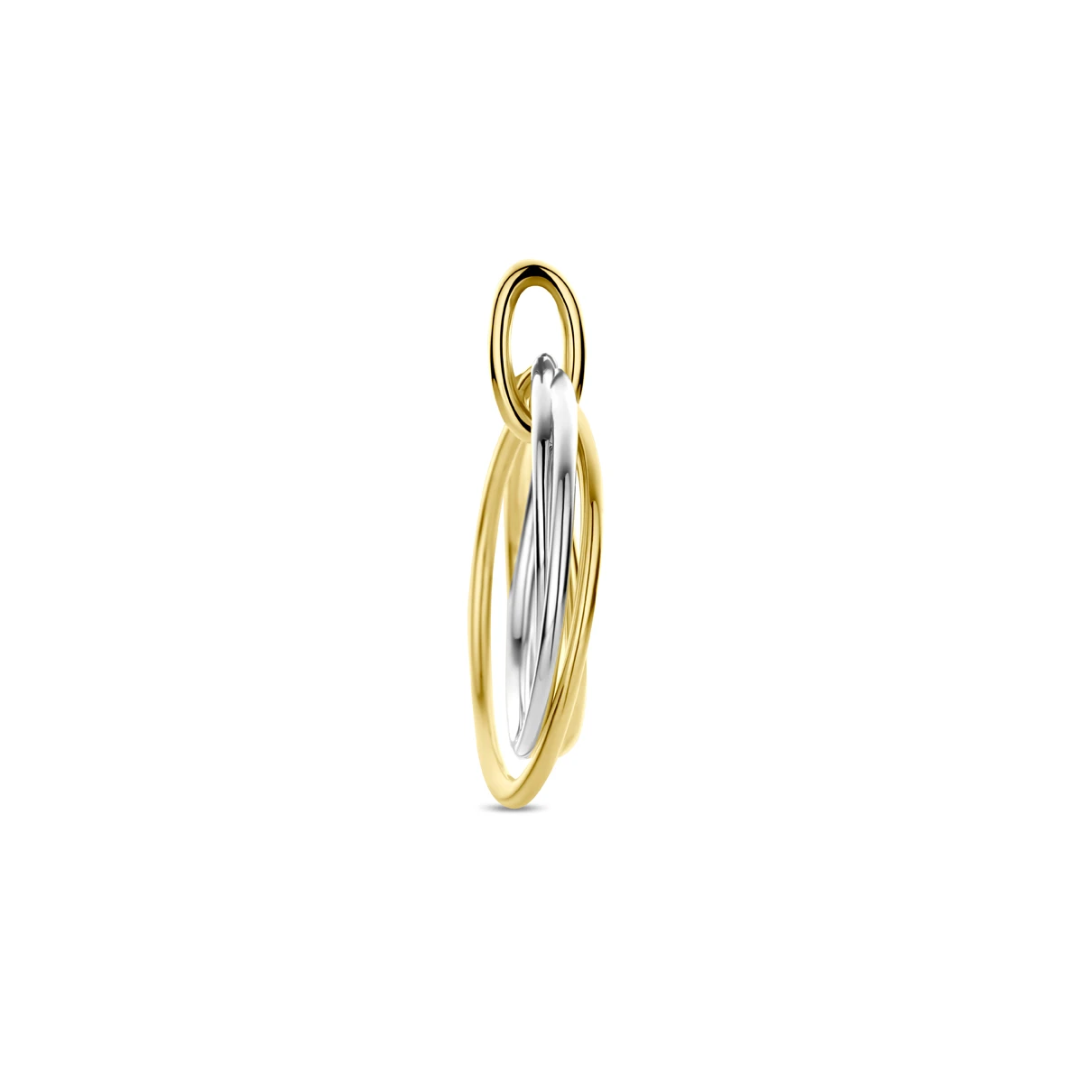 hanger 21 mm 14K bicolor goud geel/wit