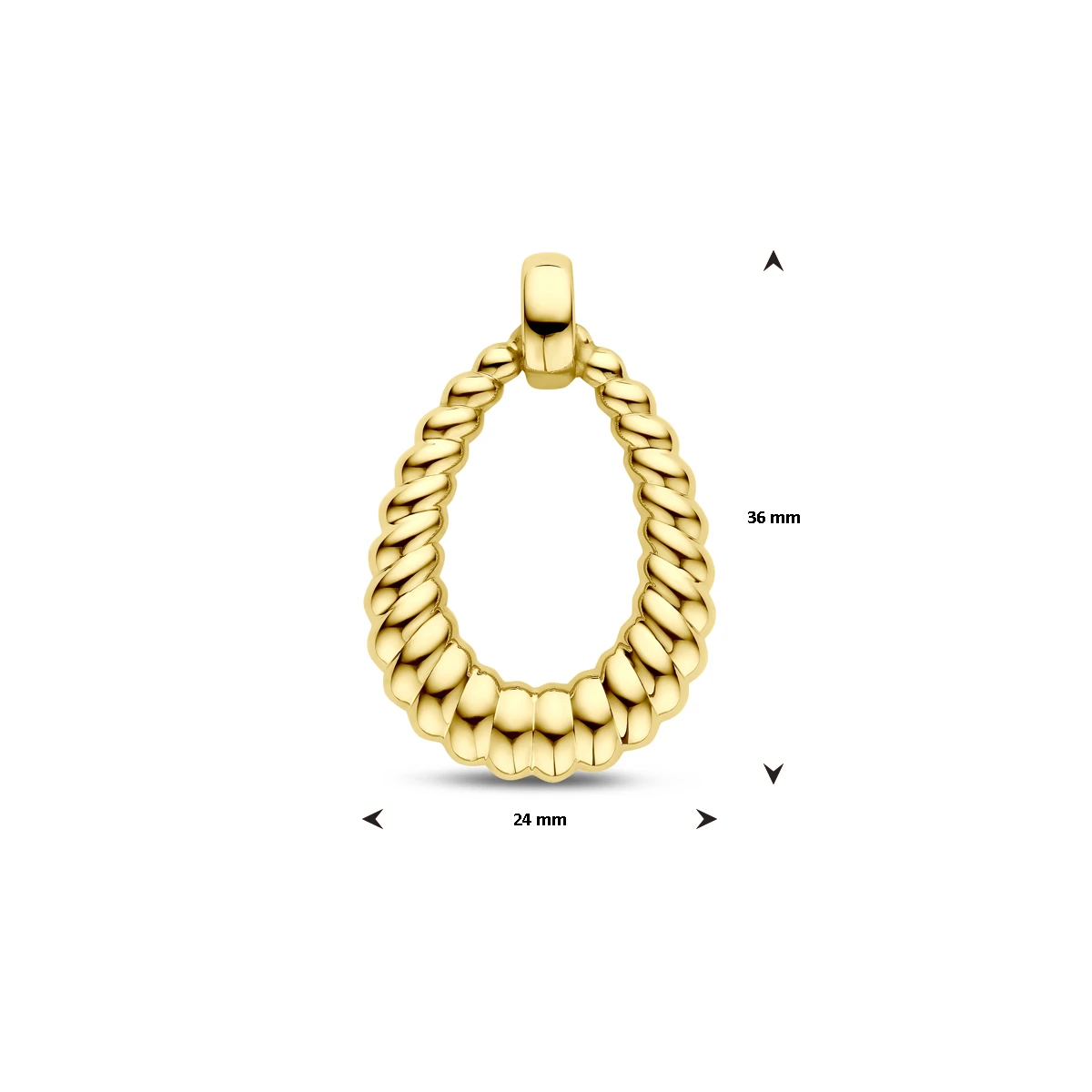 hanger 36 mm 14K geelgoud