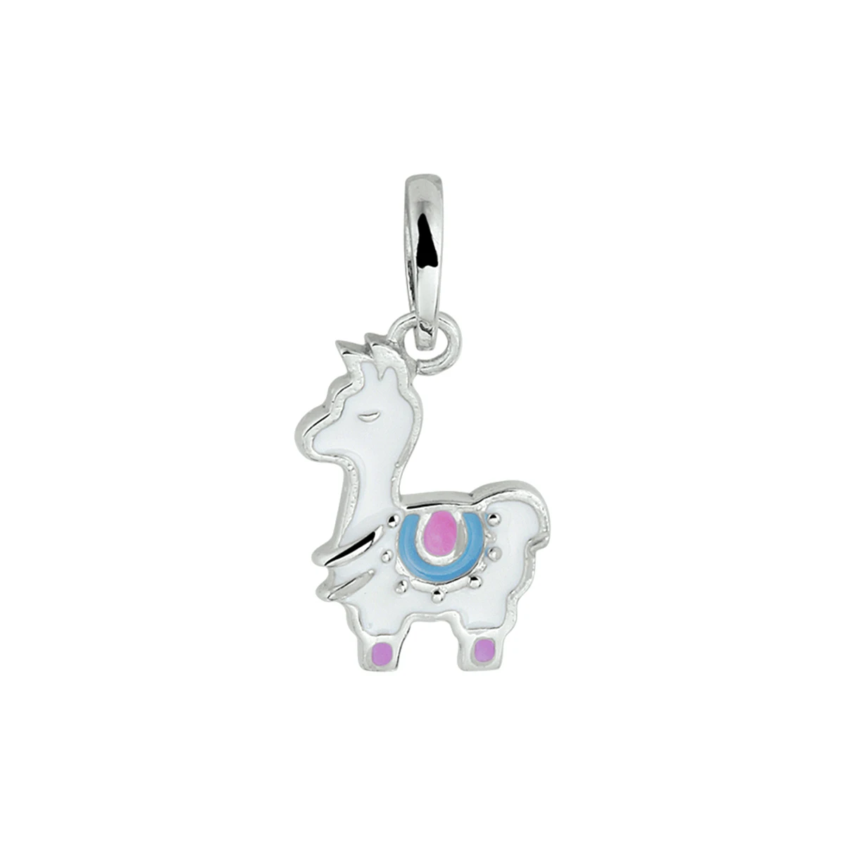 hanger alpaca emaille zilver gerhodineerd