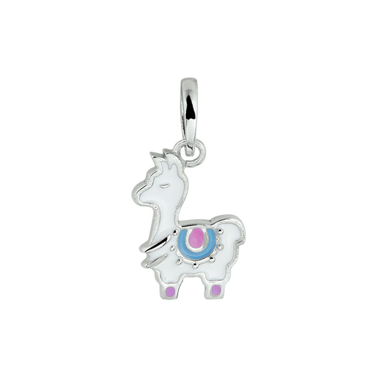 hanger alpaca emaille zilver gerhodineerd
