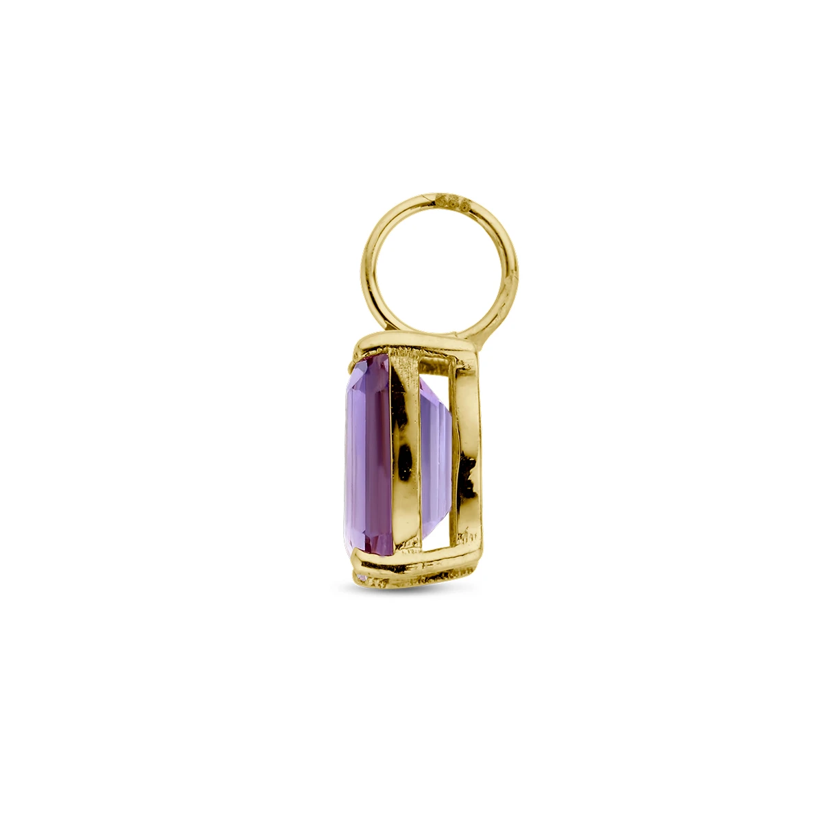 hanger amethist 14K geelgoud