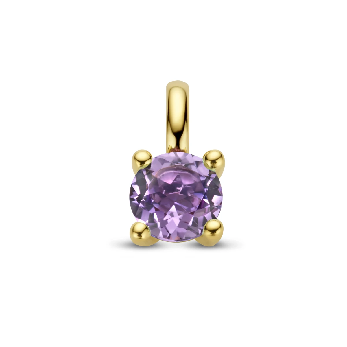 hanger amethist 14K geelgoud