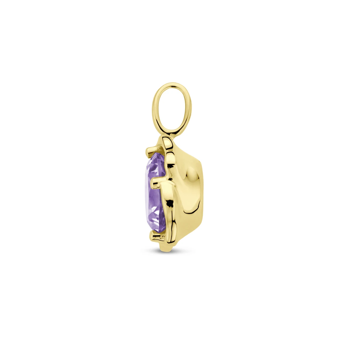 hanger amethist 14K geelgoud