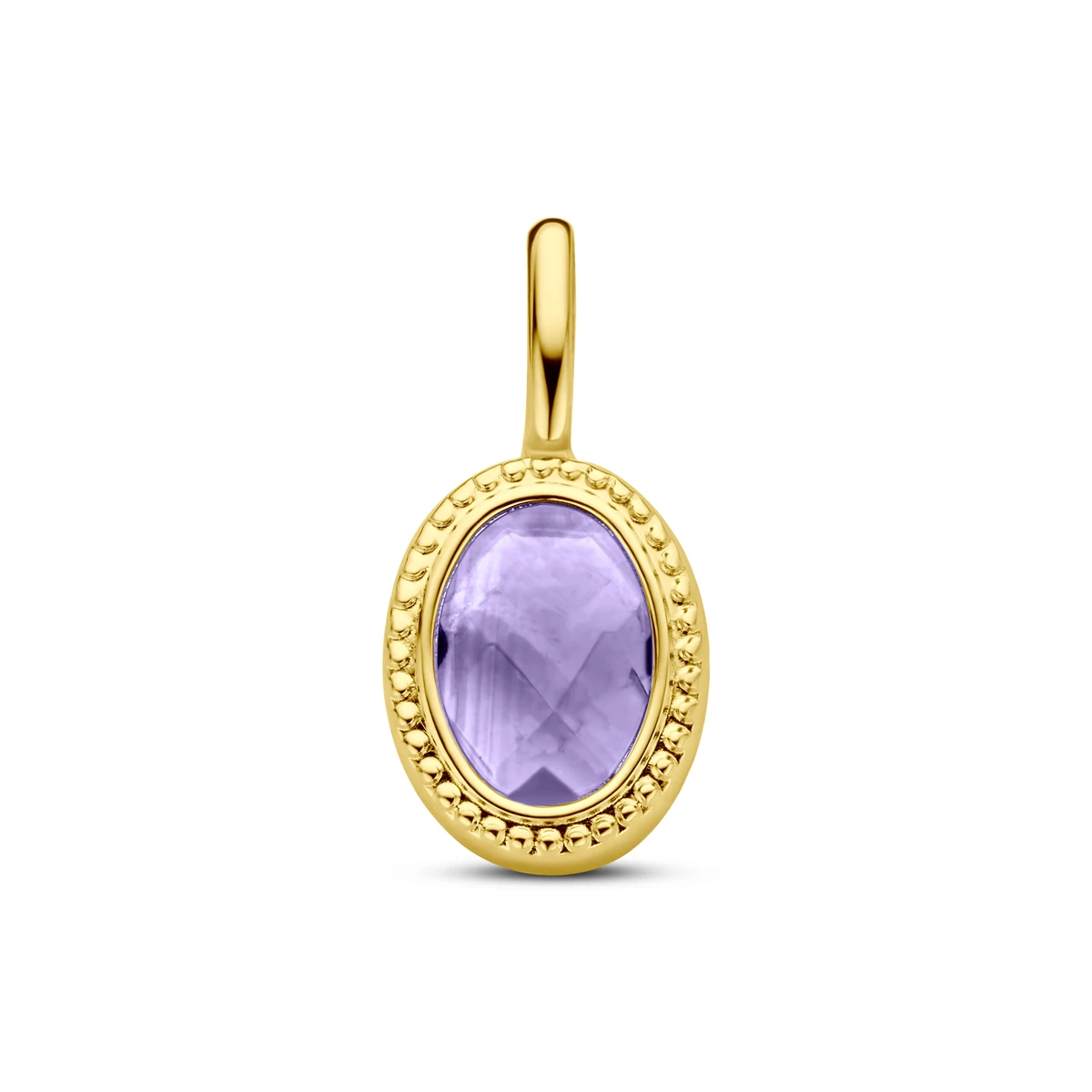 hanger amethist 14K geelgoud
