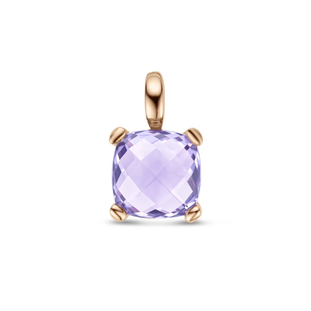 hanger amethist 14K roségoud