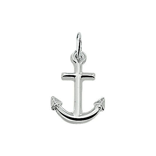 hanger anker zilver wit