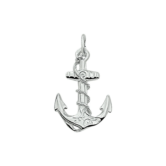 hanger anker zilver wit