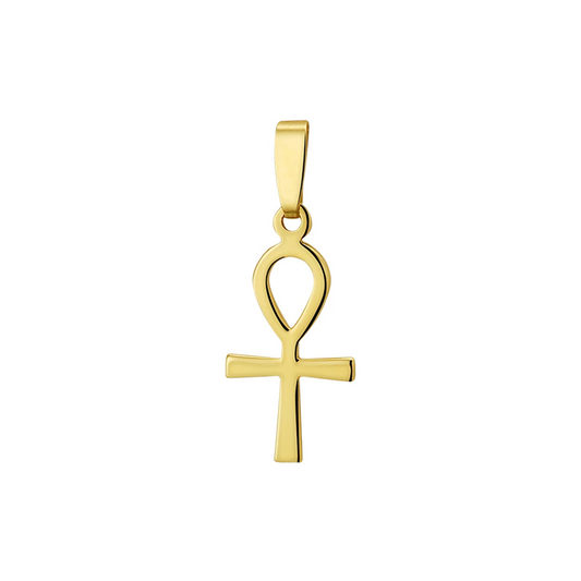 hanger ankh kruis 20 mm 14K geelgoud
