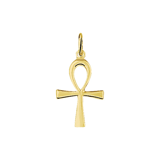 hanger ankh kruis 19 mm 14K geelgoud