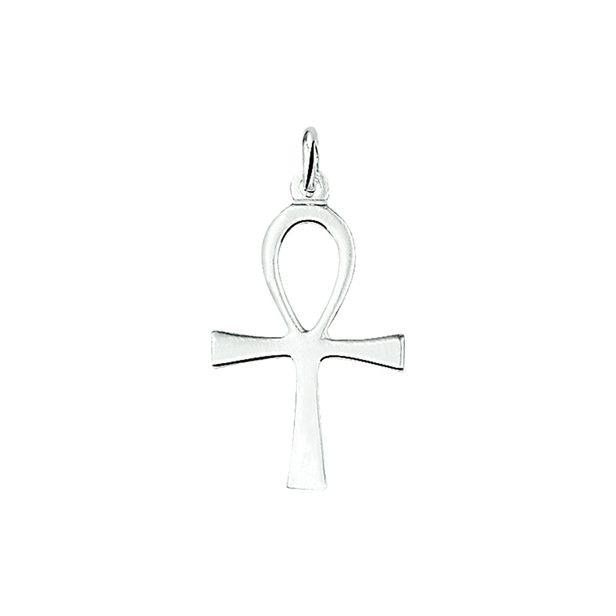 hanger ankh kruis zilver wit