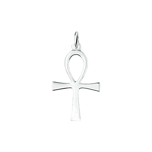 hanger ankh kruis zilver wit