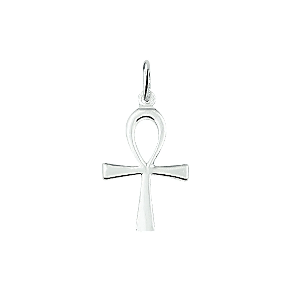 hanger ankh kruis zilver wit