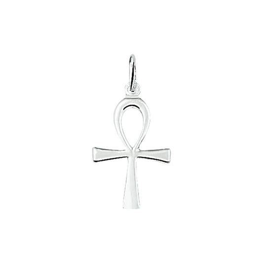 hanger ankh kruis zilver wit