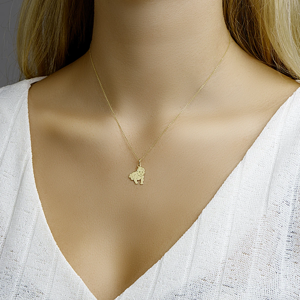 hanger baby 14,5 mm 14K geelgoud