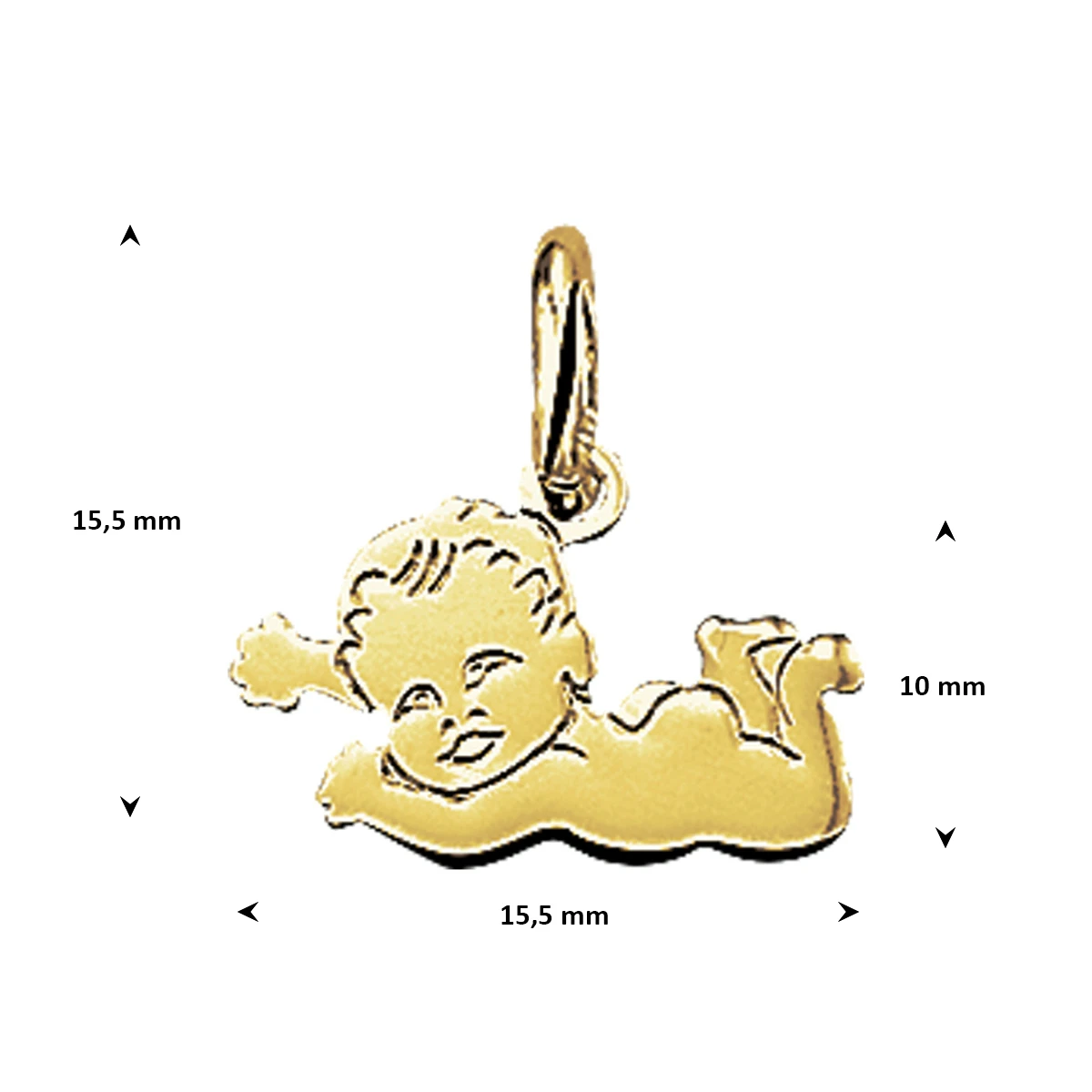 hanger baby 14K geelgoud