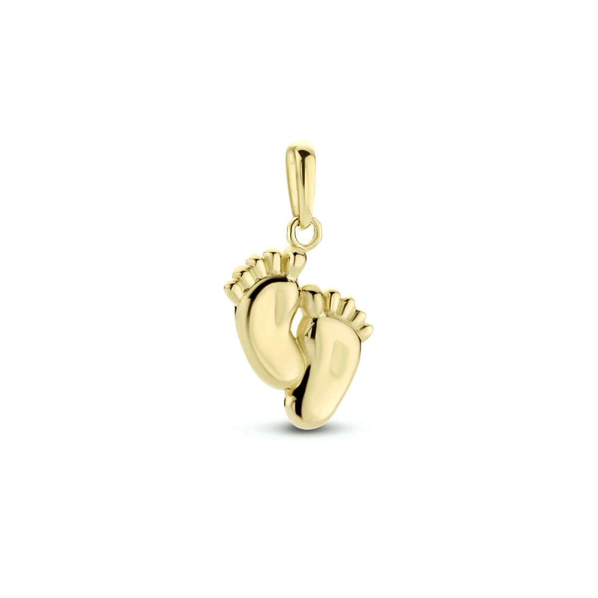 hanger baby voetjes 11,5 mm 14K geelgoud