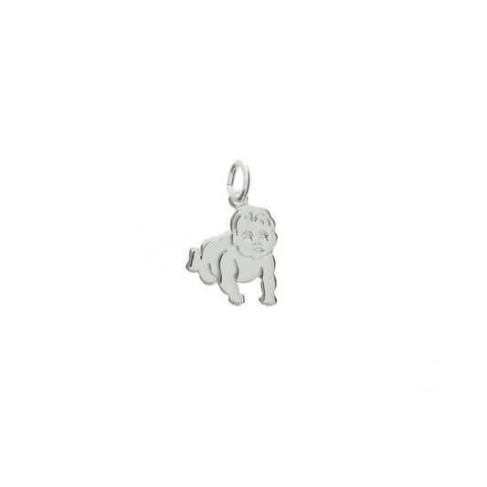 hanger baby zilver gerhodineerd