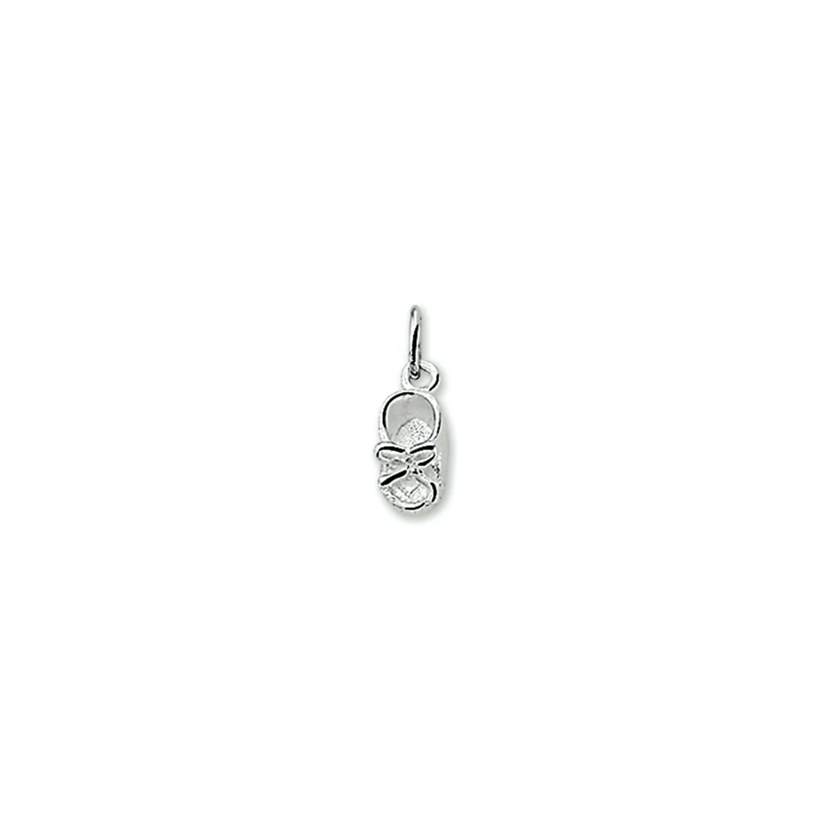 hanger babyschoen 12 mm zilver gerhodineerd