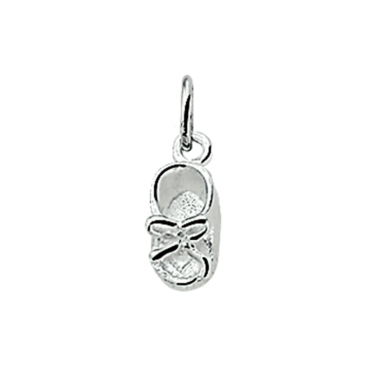 hanger babyschoen 12 mm zilver wit