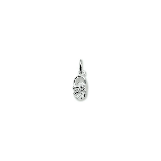hanger babyschoen 12 mm zilver gerhodineerd