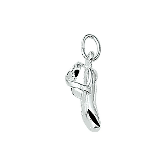 hanger balletschoen zilver wit