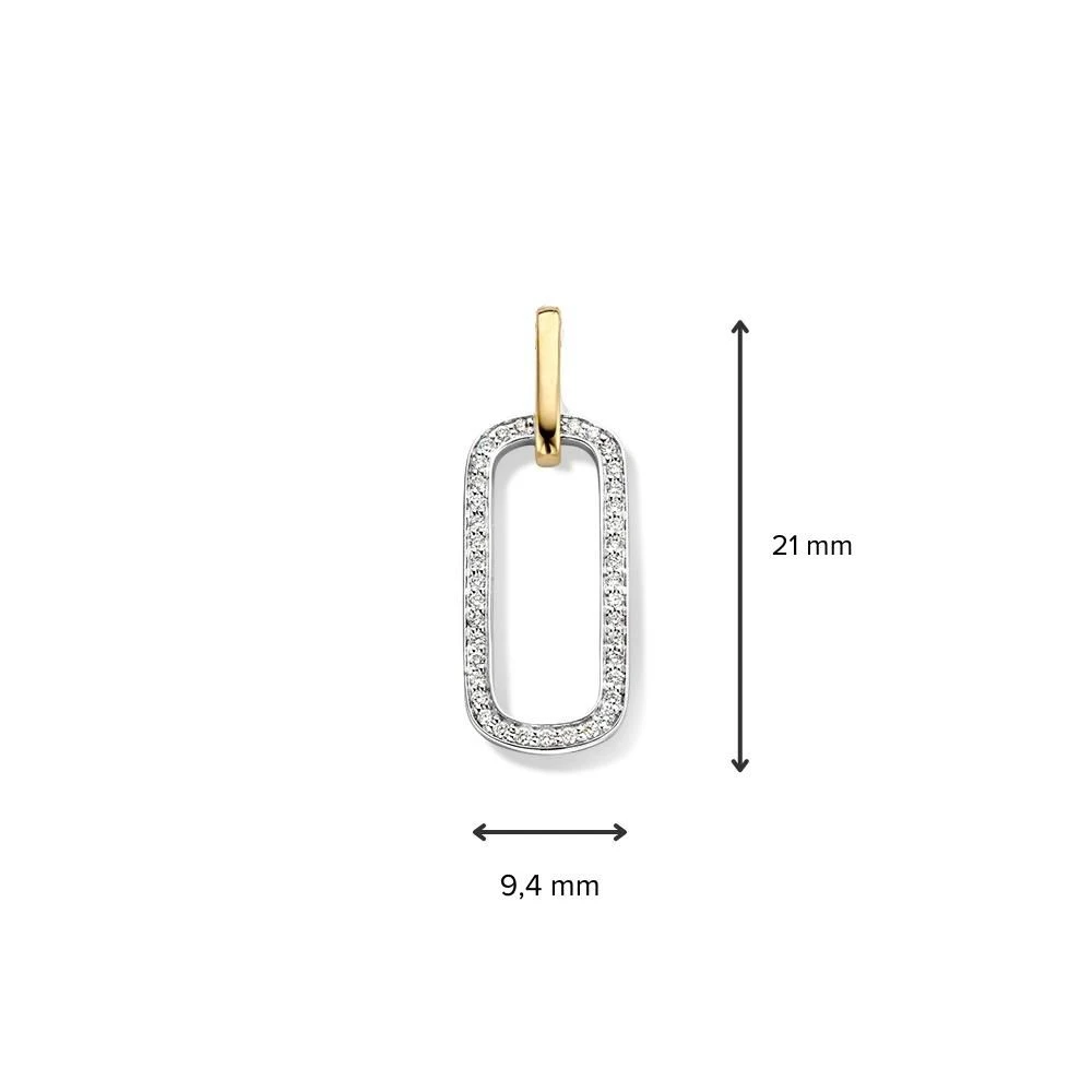 Hanger bicolor briljant 0,14 crt.