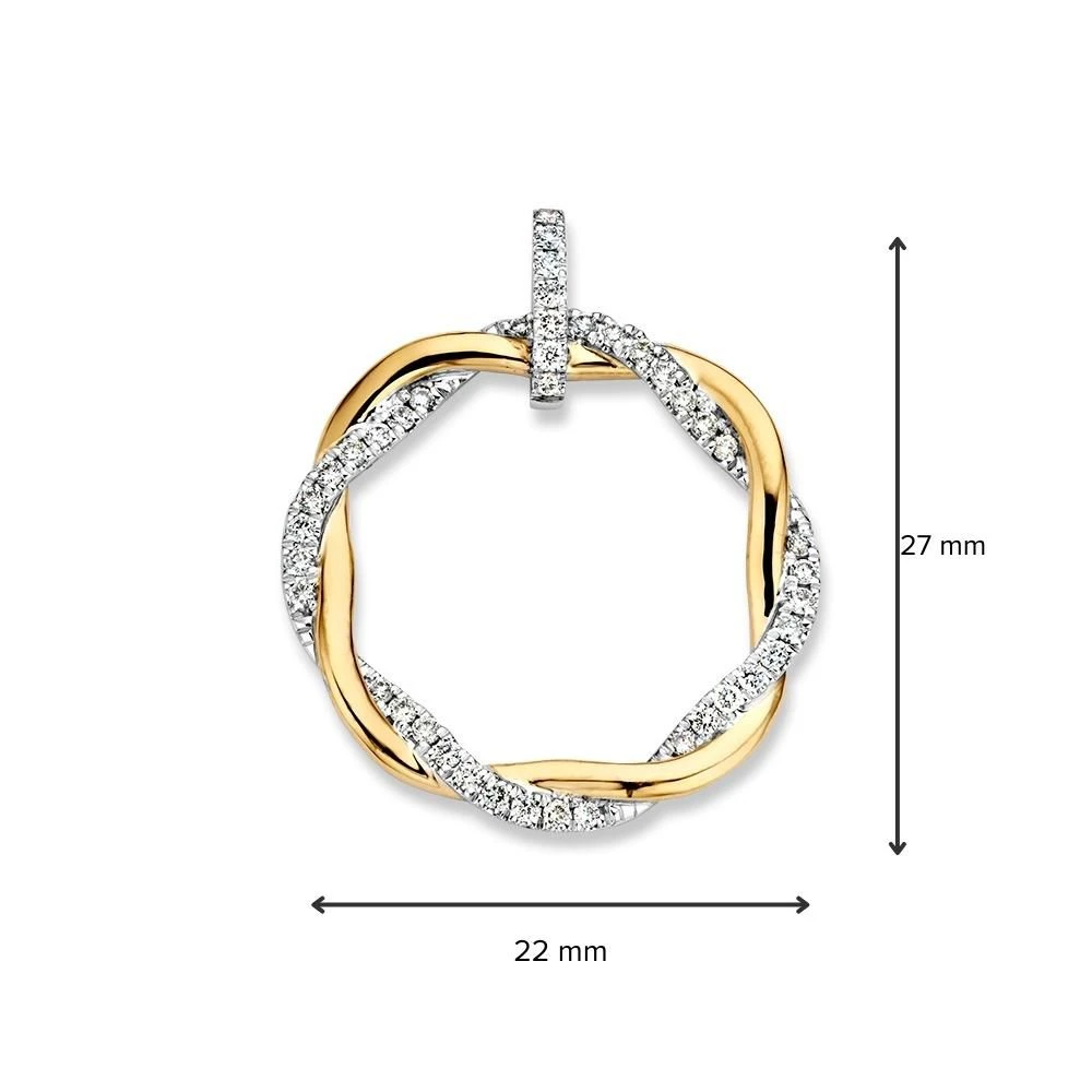 Hanger bicolor briljant 0,31 crt.