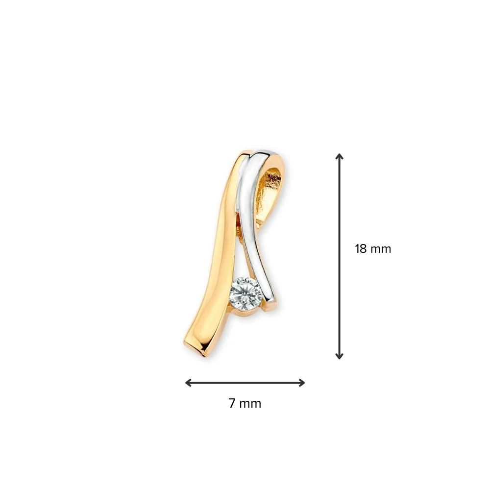 Hanger bicolor zirkonia
