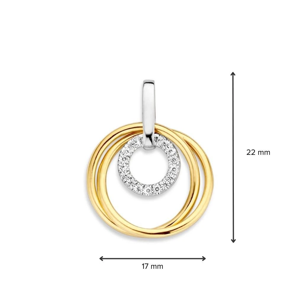 Hanger bicolor zirkonia