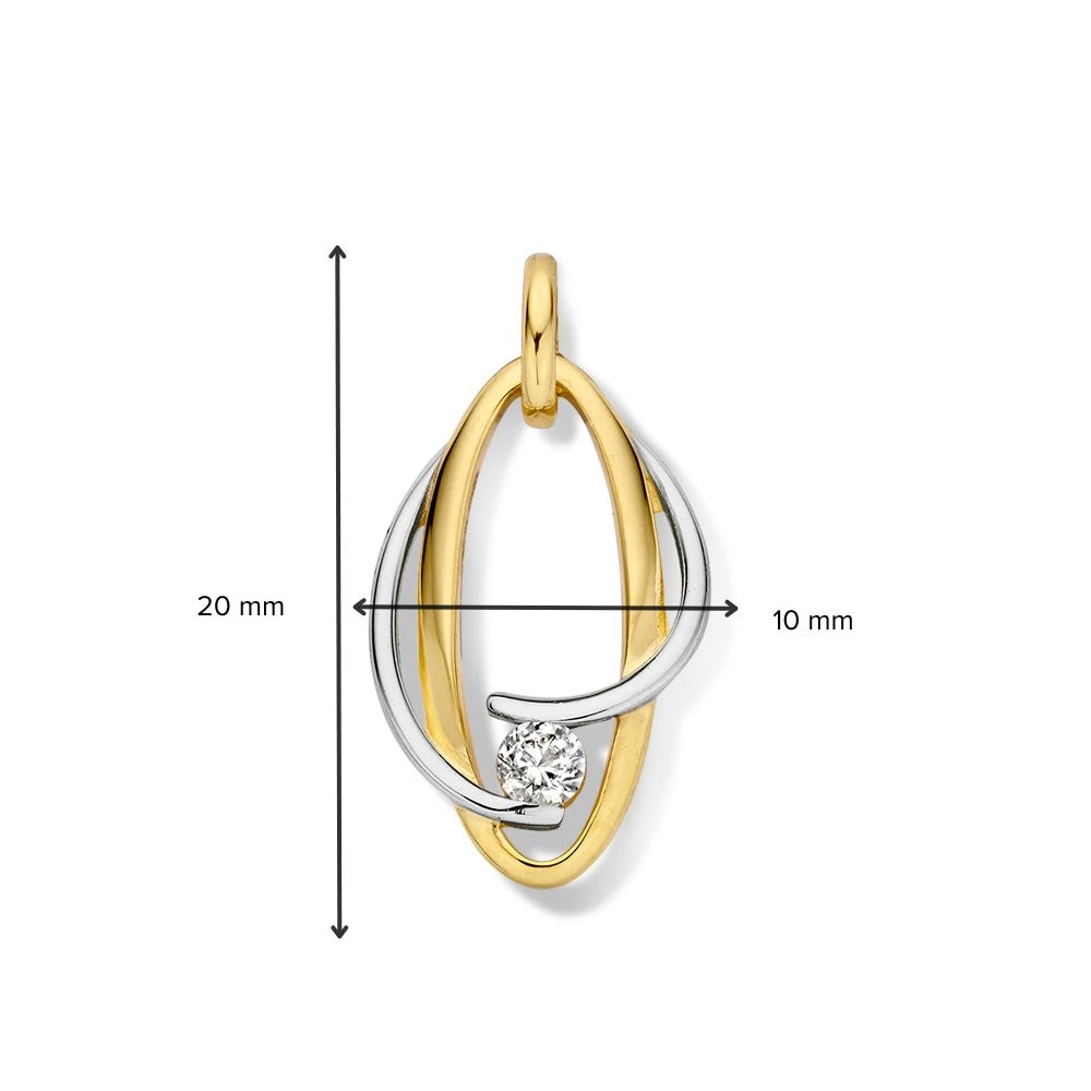 Hanger bicolor zirkonia