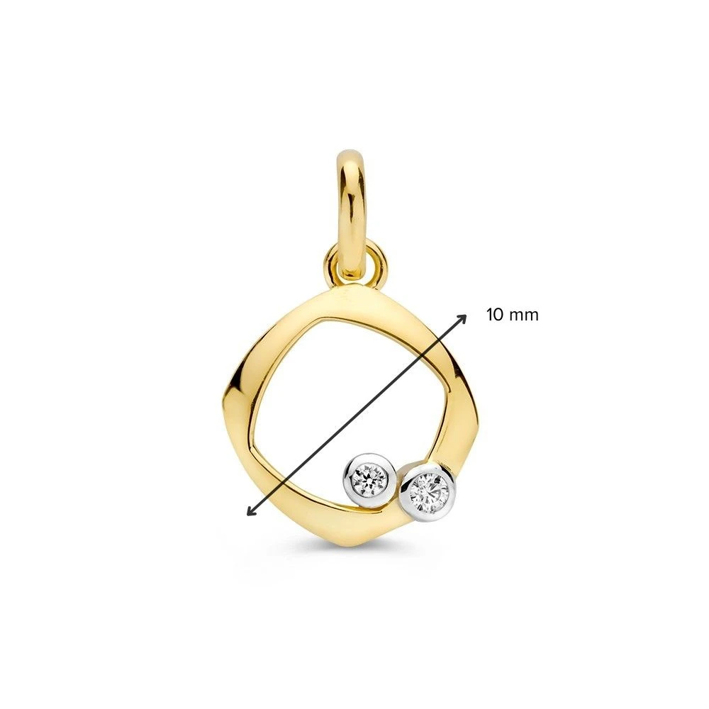 Hanger bicolor zirkonia