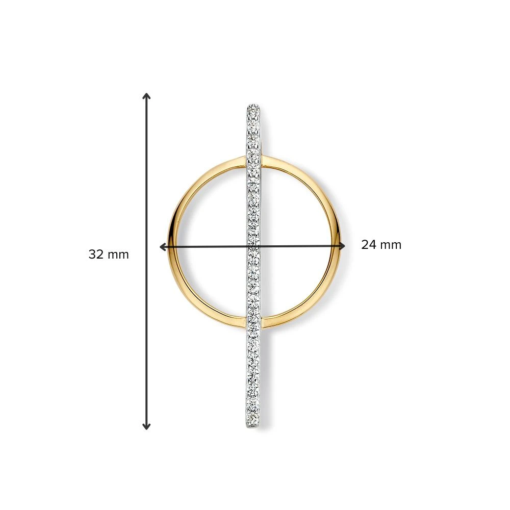 Hanger bicolor zirkonia