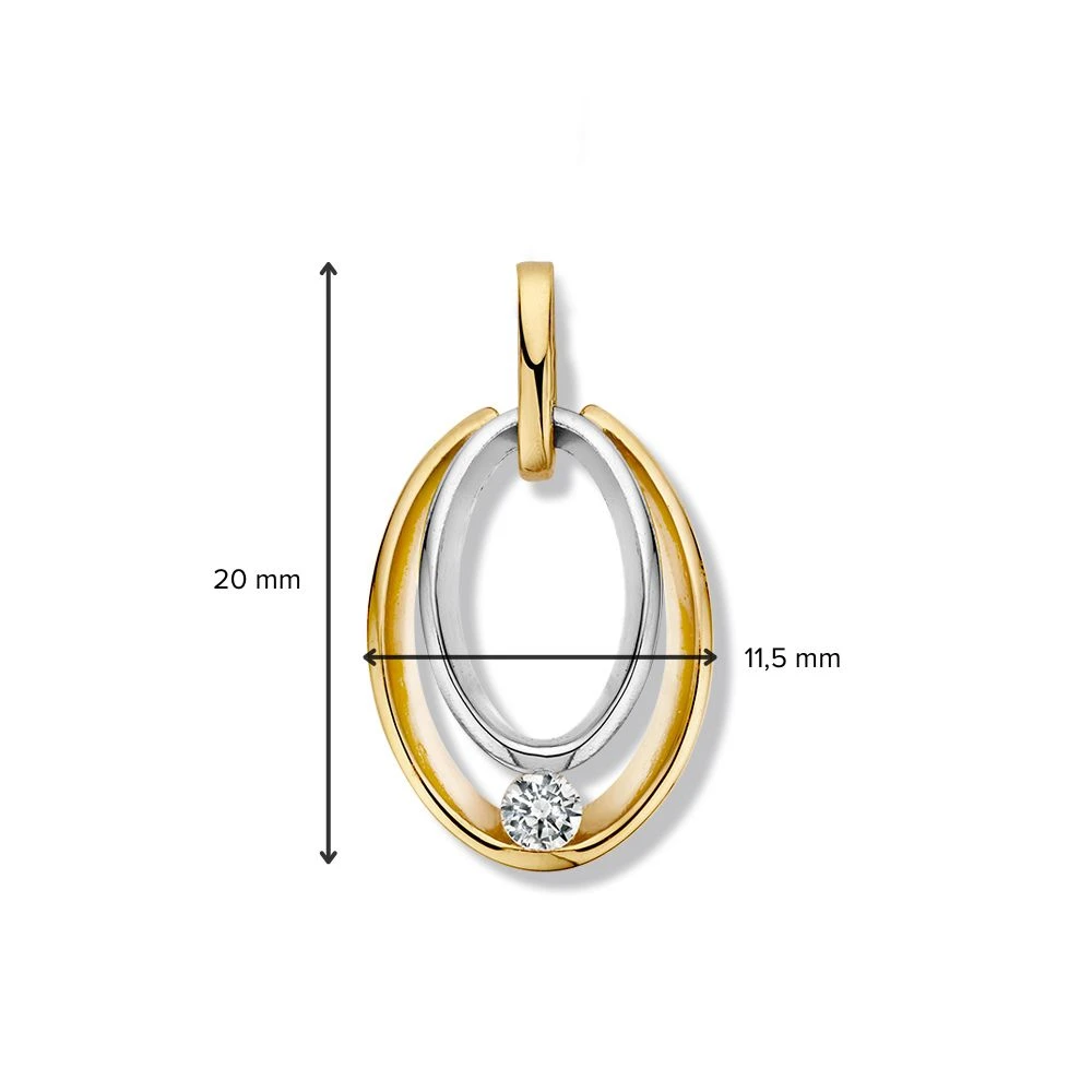Hanger bicolor zirkonia