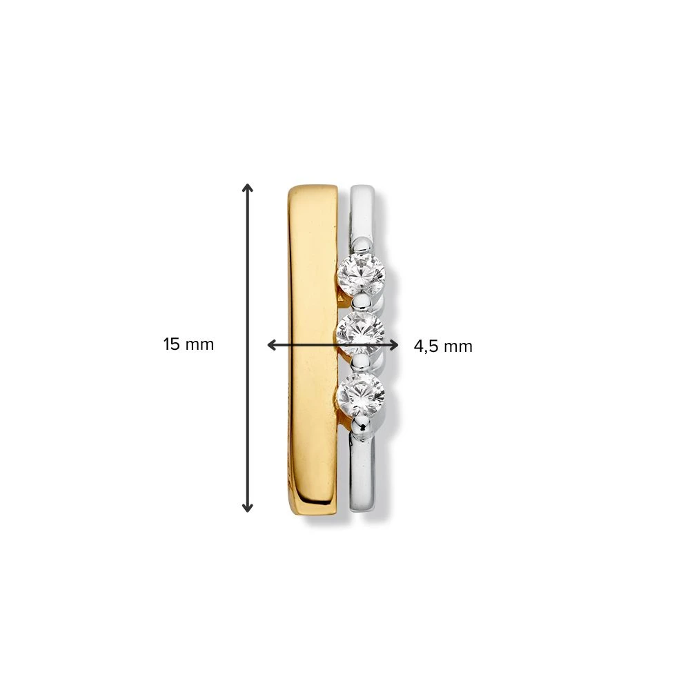 Hanger bicolor zirkonia