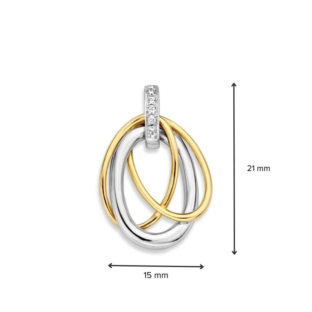 Hanger bicolor zirkonia