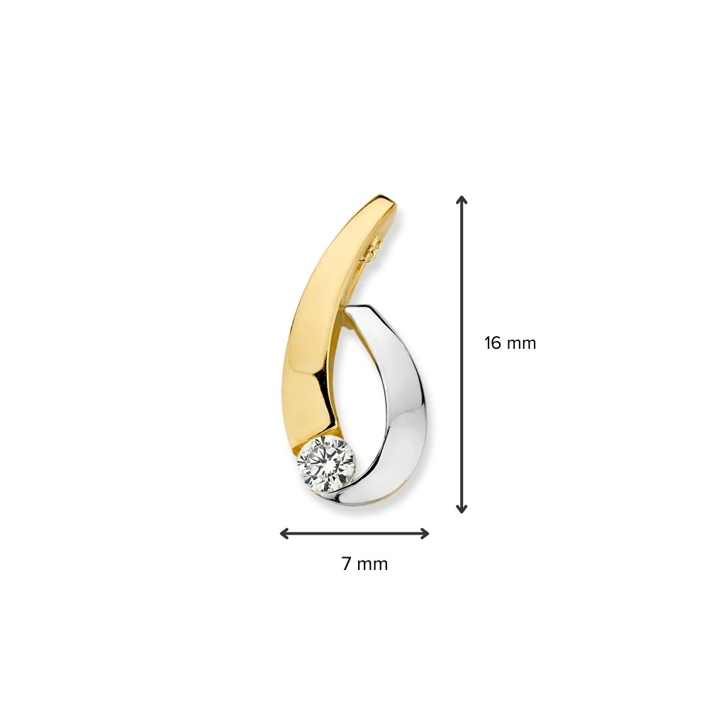 Hanger bicolor zirkonia