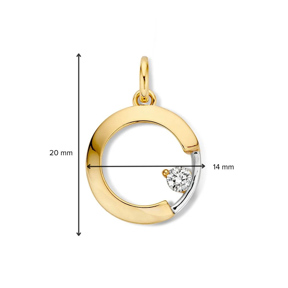 Hanger bicolor zirkonia