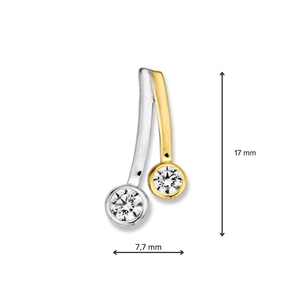 Hanger bicolor zirkonia